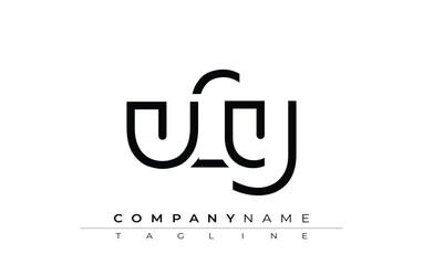 UFY abstract letter design. Modern Business Logo Design With Abstract Typography and Contemporary Style