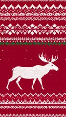 Christmas moose sweater pattern