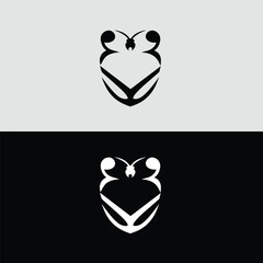 Fototapeta premium Elegant butterfly logo design isolated on white background featuring a minimalist style, perfect for branding, naturethemed projects, and creative artwork with a touch of beauty