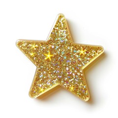 Obraz na płótnie Canvas Glittering golden star decoration