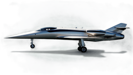 Sleek, modern jet aircraft design showcasing advanced aerodynamics and engineering excellence on the tarmac during daytime