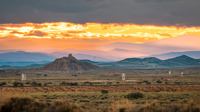 mountain range hinterland national park morning afterglow