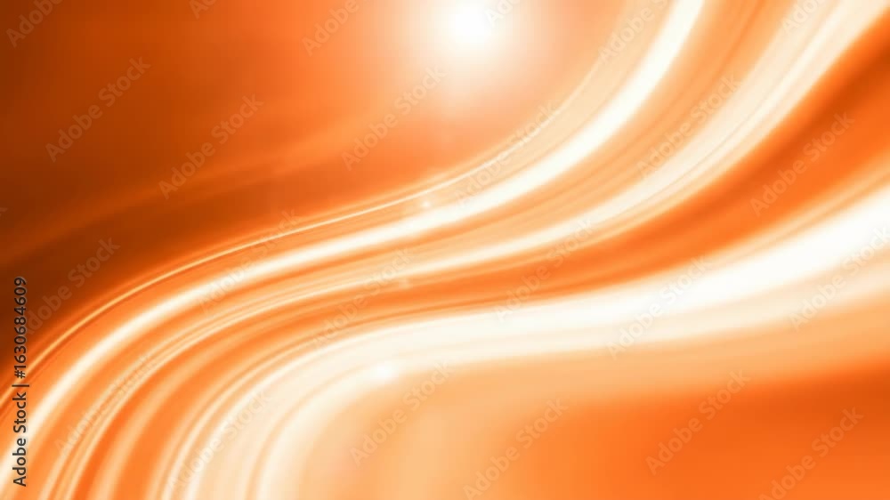 Aufkleber abstract orange graphic background with flowing curves and shimmering light suitable for various gra