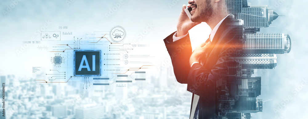 Aufkleber ai core technology presented with digital circuit connections, symbolizing ai systems, processing po