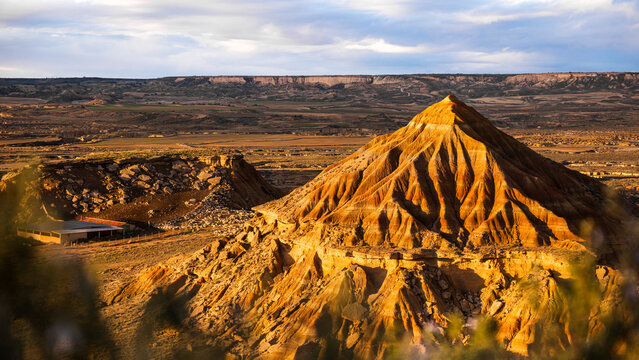bedrock aeolian landform bardenas reales escarpment wadi