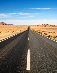 Fototapeta premium Empty desert highway stretching into distance