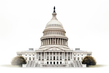 Fototapeta premium Us capitol dome architecture building landmark.