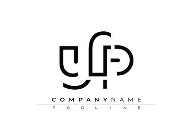 YFP abstract letter design. Modern Business Logo Design With Abstract Typography and Contemporary Style
