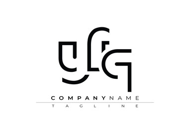 YFQ abstract letter design. Modern Business Logo Design With Abstract Typography and Contemporary Style