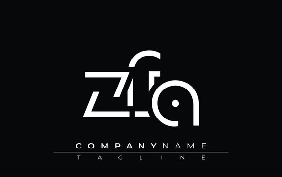 ZFA abstract letter design. Modern Business Logo Design With Abstract Typography and Contemporary Style