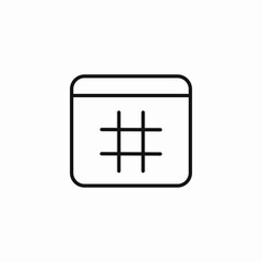 calendar grid pattern icon sign vector