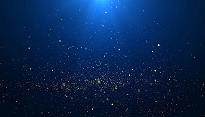 Floating dust particles illuminated by a single cinematic beam of light on a dark gradient background