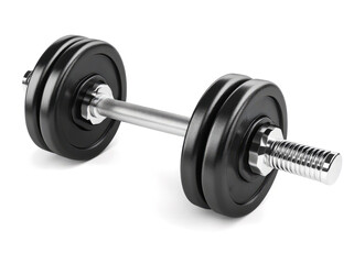 Naklejka premium Black dumbbells isolated on a transparent background