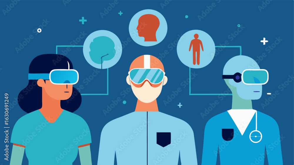 Poster augmented reality training medical professionals using augmented reality glasses in a simulated sett