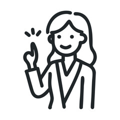 Fototapeta premium Friendly woman waving hello with a cheerful expression