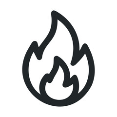 Flame icon design for creative projects and thematic representations