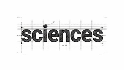 SCIENCES (SCIENCE in French) black draft text.