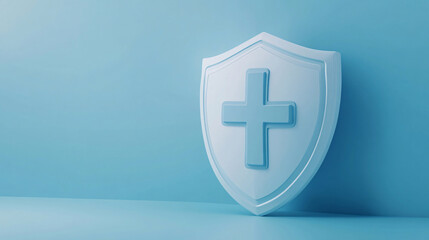 Obraz premium cross on blue background