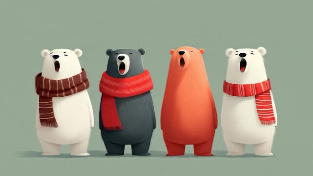 Four Bears Singing Winter Song.