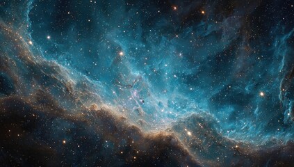 Deep space nebula, swirling colors