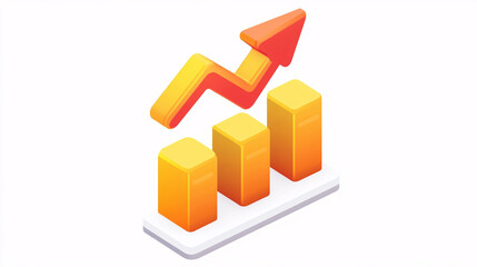 business chart with arrow