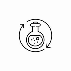 chemical reaction cycle icon sign vector
