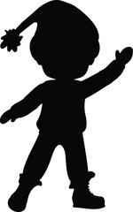 Kids Silhouette Vector – Children Playing, Walking, Jumping, Running Art & Illustration