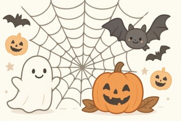 Cute Halloween-themed illustration.