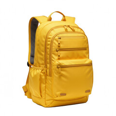 yellow backpack PNG, traveling backpack cutout, iking backpack PNG, backpack isolated PNG, yellow rucksack PNG, camping backpack PNG, trekking bag