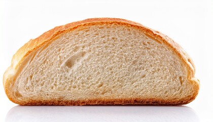 slice of bread on white background