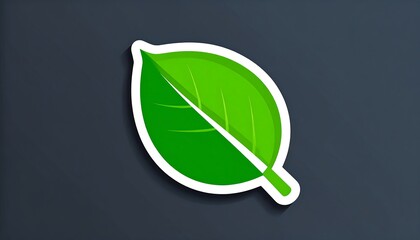 Obraz premium Green leaf icon