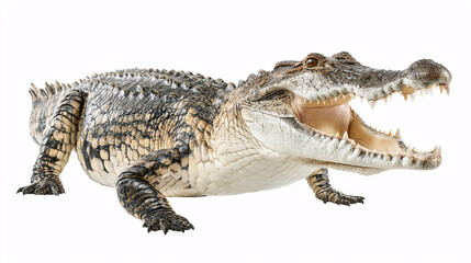 Obraz premium Alligator with open mouth isolated