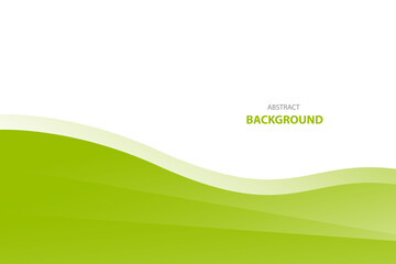 Obraz premium Abstract background with leaf green wave layer and white color. template beautiful. vector illustration