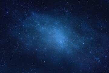 Obraz premium Starry sky background, blue night sky full of stars, glowing stars in the dark space, starry background, dark night, stars in the distance, starlight, dark background with a blue glow, night sky. 
