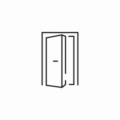 open door exit icon sign vector