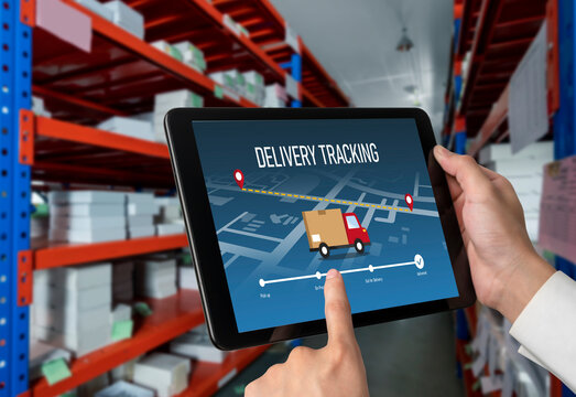 Delivery tracking system for e-commerce and modish online business to timely goods transportation and delivery