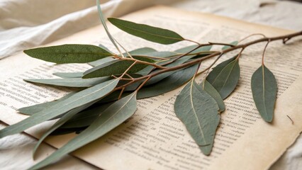 bay leaves on wooden background