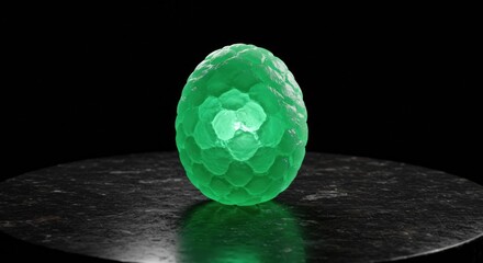 Emerald Egg on Dark Base