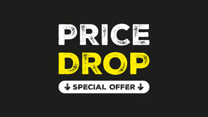 Price Drop Rustic Banner with High Contrast Typography