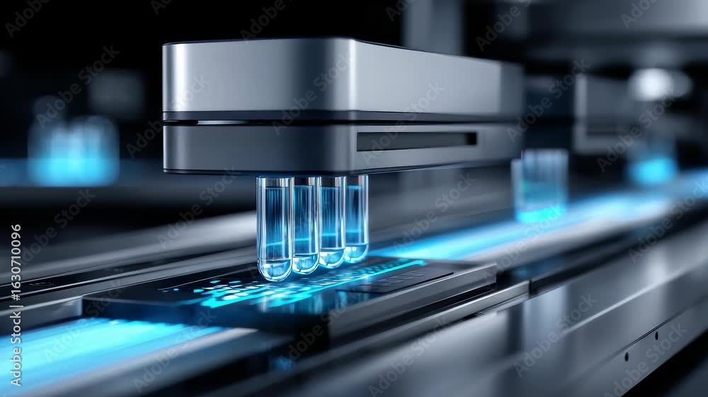Poster precision instrument running analysis technology process