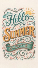 Vibrant seasonal greeting illustration.
