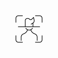 face scan identity icon sign vector