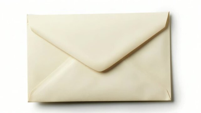 A simple, white envelope opening to reveal its contents