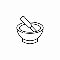 mortar pestle tool icon sign vector