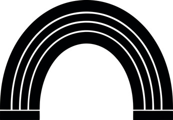 Curved Rainbow Vector Icon