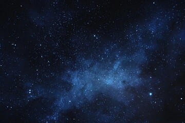 Starry sky background, blue night sky full of stars, glowing stars in the dark space, starry background, dark night, stars in the distance, starlight, dark background with a blue glow, night sky.	
