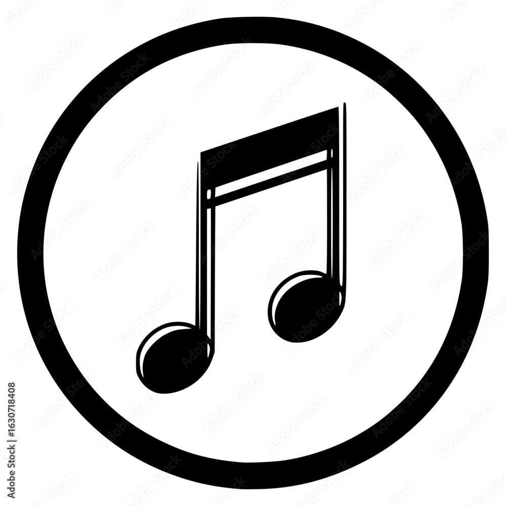 Poster musical note icon design in vector format for various applications