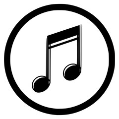 Musical note icon design in vector format for various applications