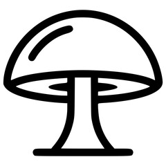 Stylized mushroom icon vector for graphic design projects
