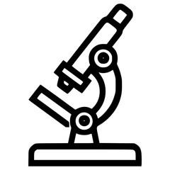 Detailed vector icon of a microscope representing scientific research
